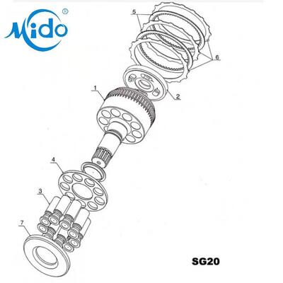 VOE14512788 14512788 کیت کامل مهر و موم موتور چرخشی TOSHIBA SG20 برای بیل مکانیکی EC360.