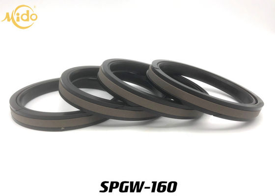 مهر و موم پیستون هیدرولیک SPGW 160 ، کیت مهر و موم گربه مقاومت در برابر سایش عملکرد مهر و موم بالا